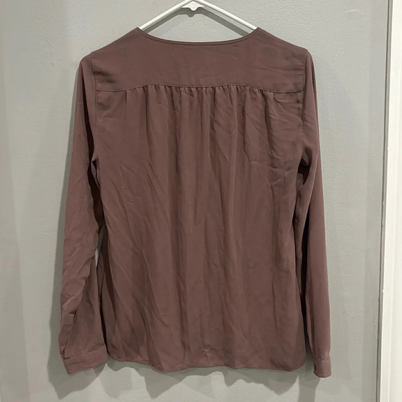 Loft Mauve Purple XS Long Sleeve Blouse Workwear Office Professional Teacher - Picture 2 of 7